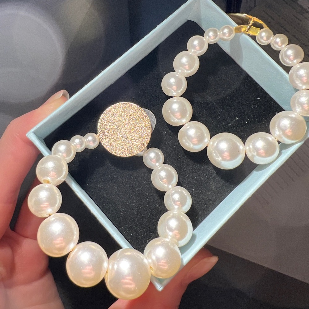 Pearl Hoola Hoop Earrings